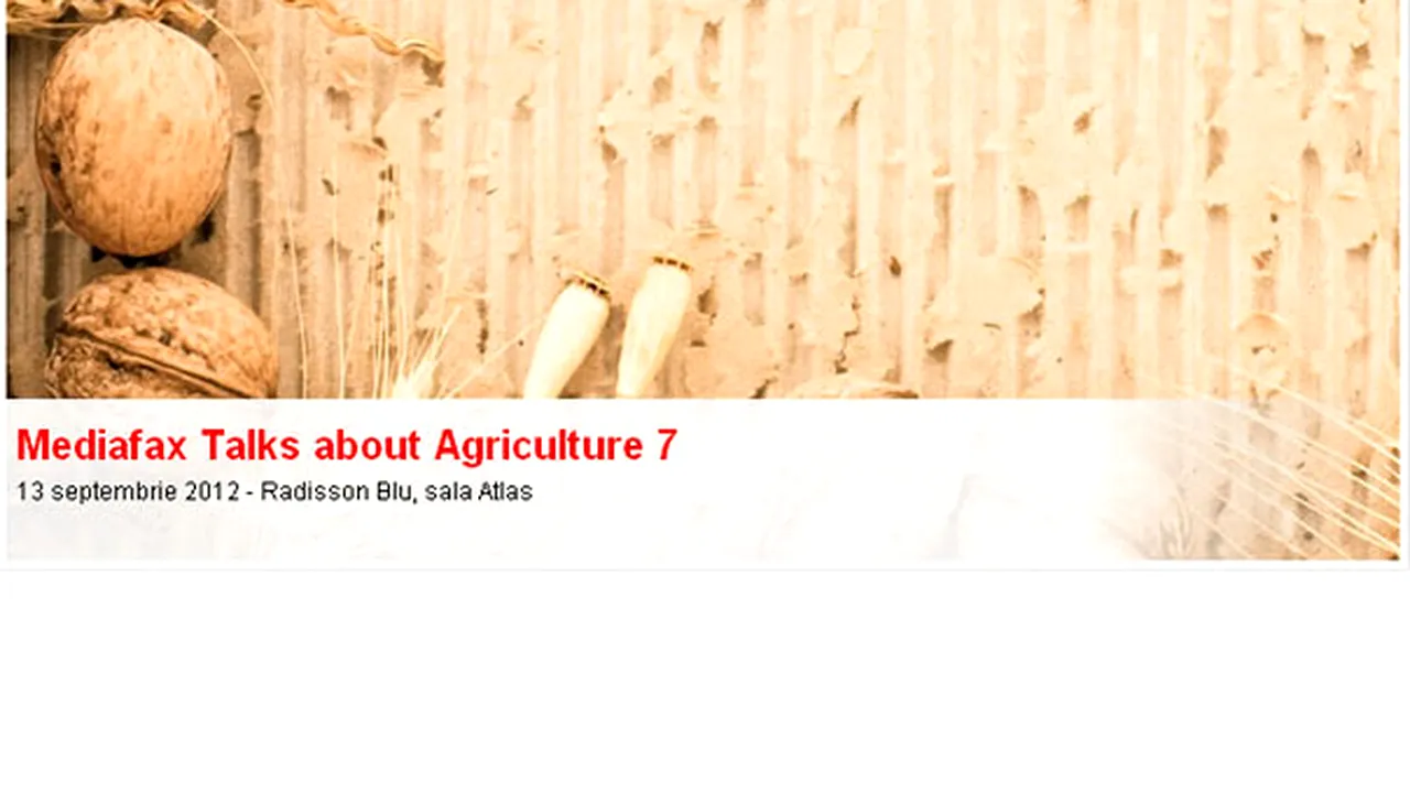Dacian Cioloş şi Daniel Constantin participă la Mediafax Talks about Agriculture - LIVE VIDEO