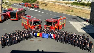 Schimb de pompieri români în Franța. Primul contingent de 40 de de pompieri, se întoarce în țară