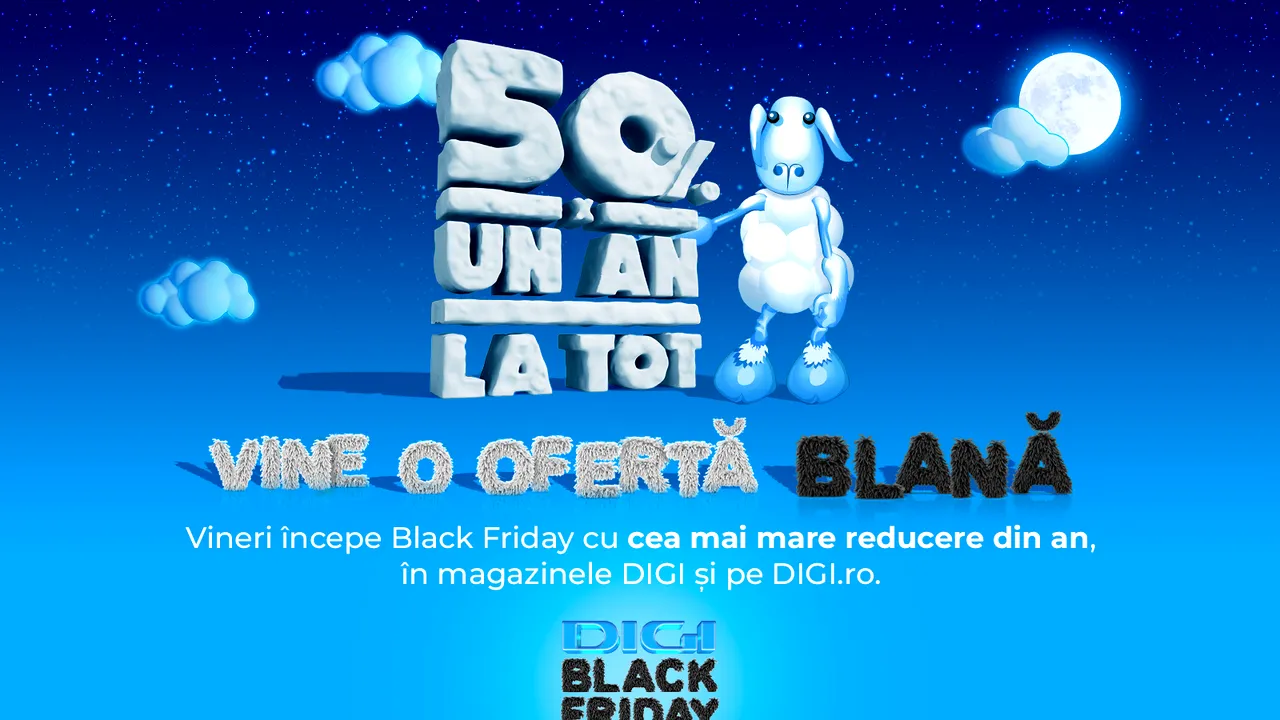 Black Friday se întoarce la DIGI cu cele mai mari reduceri din an