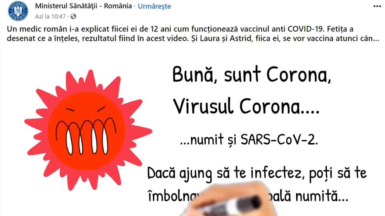 Video viral cu un medic român din Suedia care îi explică fiicei cum funcţionează vaccinul anti-COVID
