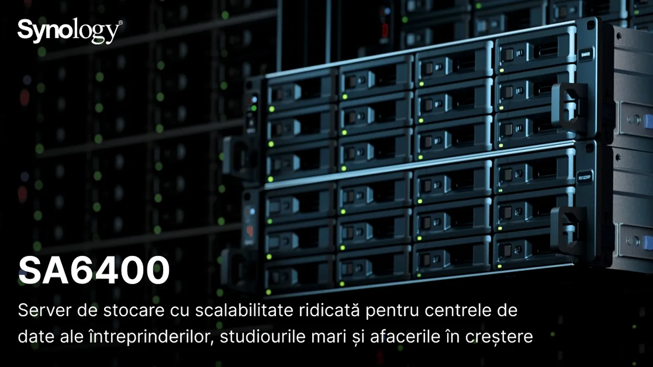 Synology anunţă modelul SA6400, un NAS cu 12 bay-uri dedicat companiilor