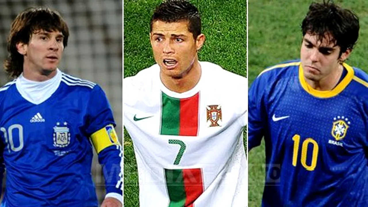 Globoesporte: Cristiano Ronaldo, Kaka şi Messi dispăruţi - recompensă în 2014