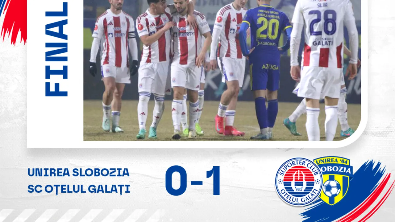 Superliga de fotbal: Oţelul Galaţi s-a impus în deplasare în primul meci al etapei a 29-a