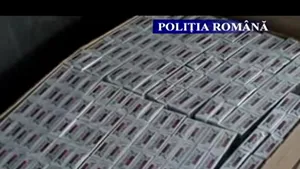 Peste 35.000 de pachete cu ţigări de contrabandă, confiscate la Bacău - VIDEO