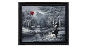 O operă a lui Banksy s-ar putea vinde cu 15 milioane de euro. Povestea seriei „Fata cu balon”