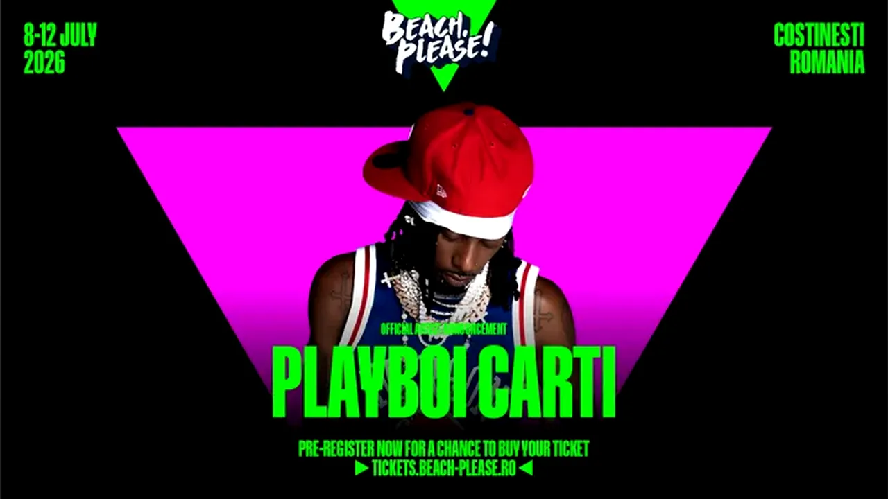 Playboi Carti, confirmat la Beach, Please! 2026; anunțul a fost făcut la un eveniment din agenda Paris Fashion Week