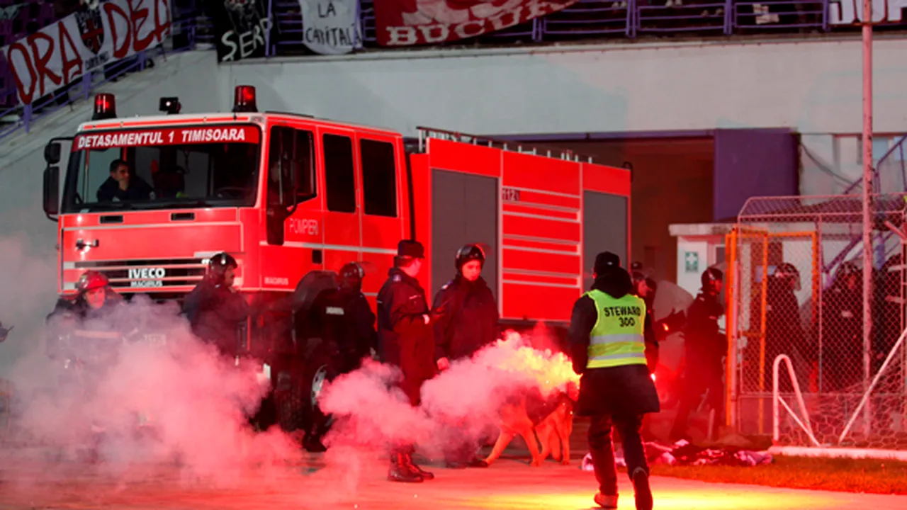 Clubul FC Timişoara, amendat cu 20.000 de lei după meciul cu Dinamo