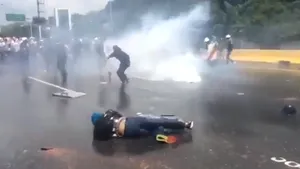 Lia Olguţa Vasilescu a distribuit un clip în care protestatari din Venezuela sunt alungaţi cu tunuri de apă