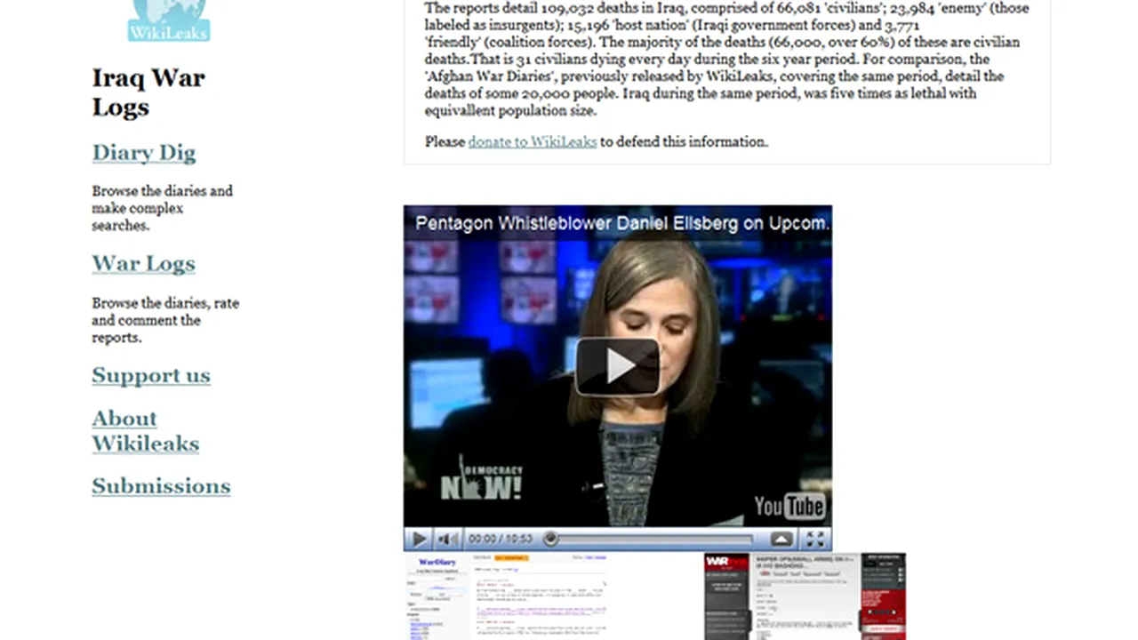 WikiLeaks: Documentele publicate dezvăluie 
