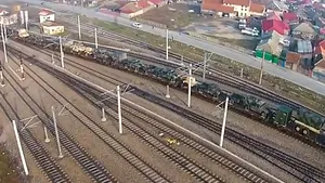 Imagini filmate cu drona: convoiul militar NATO care a ajuns în România - VIDEO