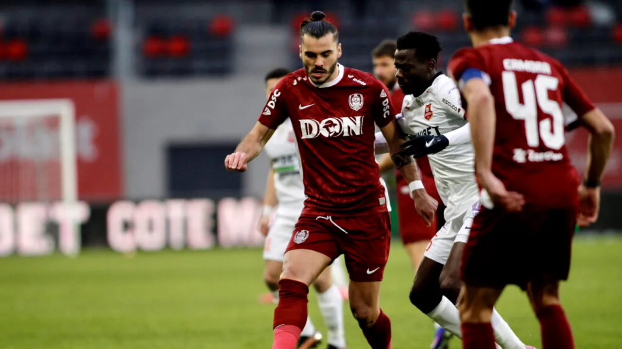 CFR Cluj câștigă la Sibiu și urcă pe loc de play-off