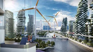 Forumul de la Davos: Până în 2045 vom construi un oraş alimentat 100% de panouri solare şi turbine eoliene 