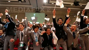 Premierul japonez mai emoţionat de victoria oraşului Tokyo decât de prima sa alegere ca deputat: 