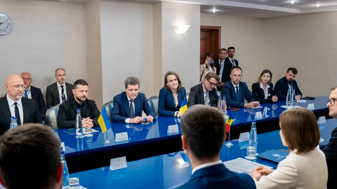 Nicușor Dan, alături de Maia Sandu și Volodimir Zelenski: România va continua să acorde sprijin. Sunt bucuros că țările noastre colaborează
