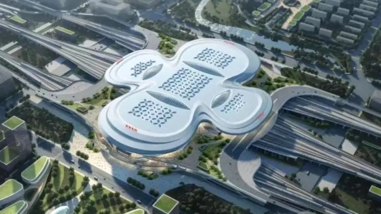Schiţa unei gări din China stârneşte controverse deoarece clădirea seamănă cu un absorbant uriaş