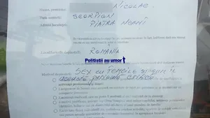 Motivul deplasării scris de un bărbat din Piata Neamţ: 