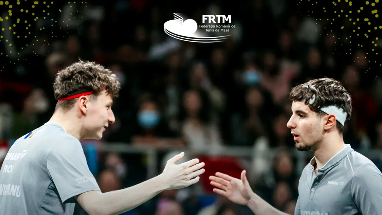 Aur pentru România la Europenele de tenis de masă U21: Movileanu și Ionescu, campioni la dublu masculin