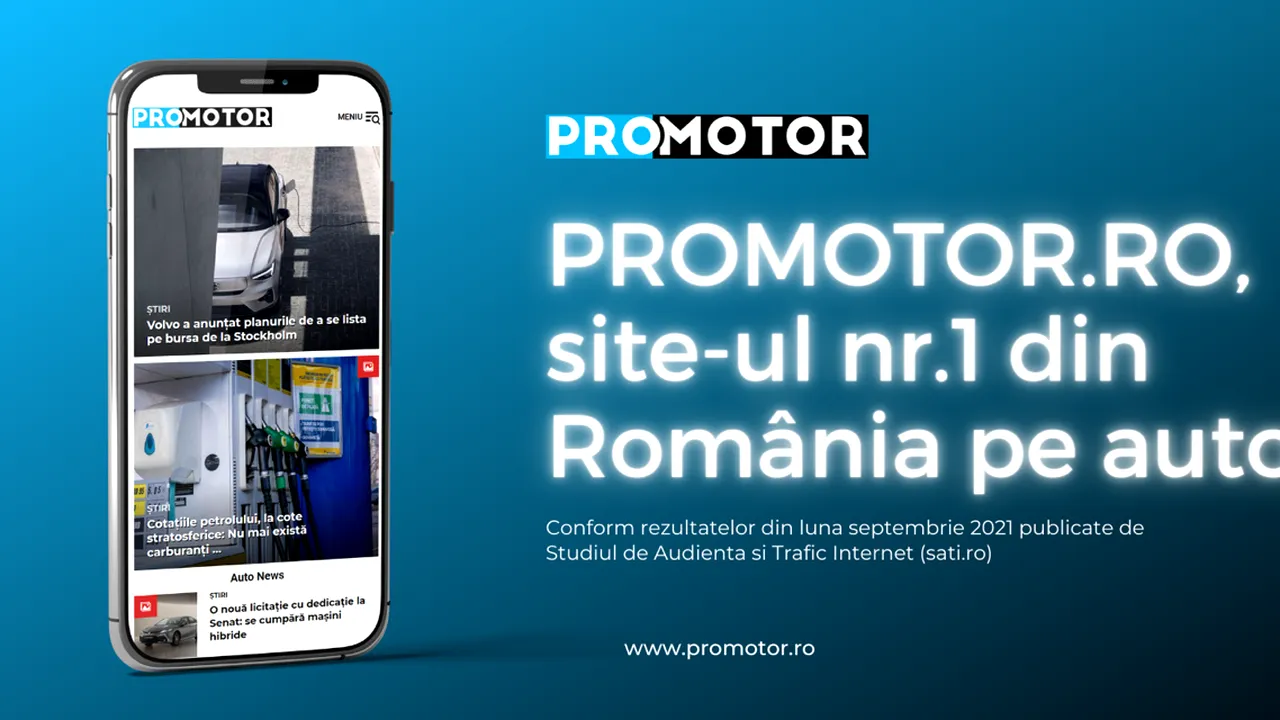 OFICIAL. ProMotor.ro – cel mai citit site de ştiri din domeniul Auto & moto şi în luna septembrie
