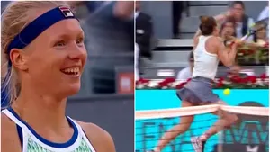 VIDEO Halep, lovită de minge la Madrid! Faza care se vede foarte rar în tenis. Simonei nu i-a venit să creadă, Bertens a avut o reacţie de zile mari