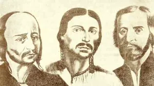 O gravură veche de peste două secole, cu Crişan, liderul răscoalei din 1784, expusă la Muzeul Unirii