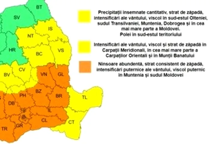 METEO Urmează două zile de vreme extremă: cod portocaliu de viscol și ninsori
