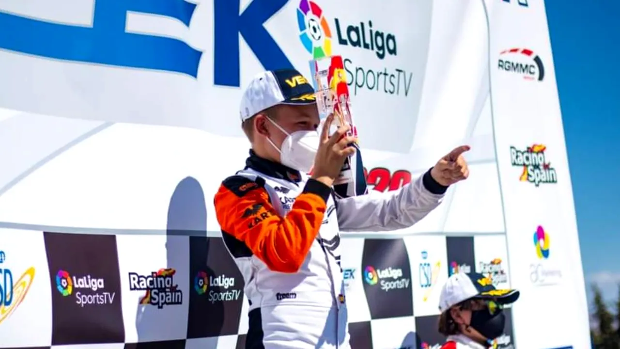 FOTO Javier Broască a devenit campionul Spaniei la karting la doar 9 ani. Cum şi-a descoperit talentul: „S-a urcat în kart, fără nicio indicaţie”
