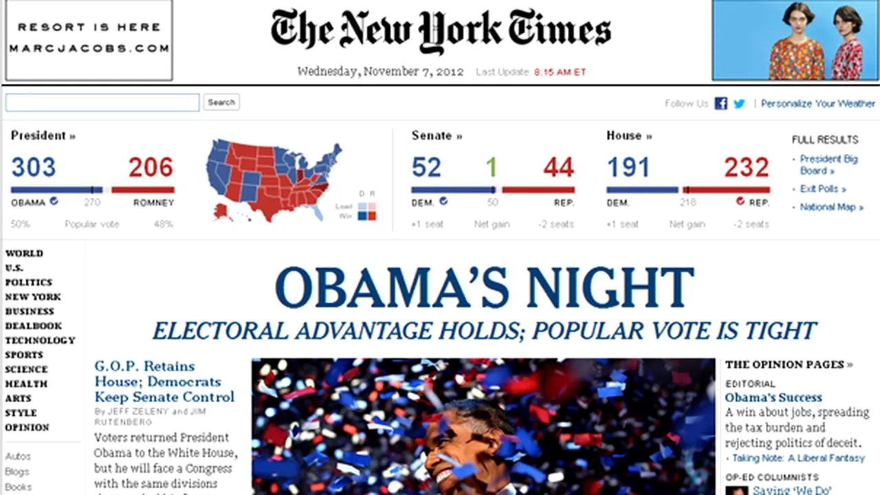Site-urile New York Times şi Wall Street Journal au putut fi accesate gratuit de alegerile americane