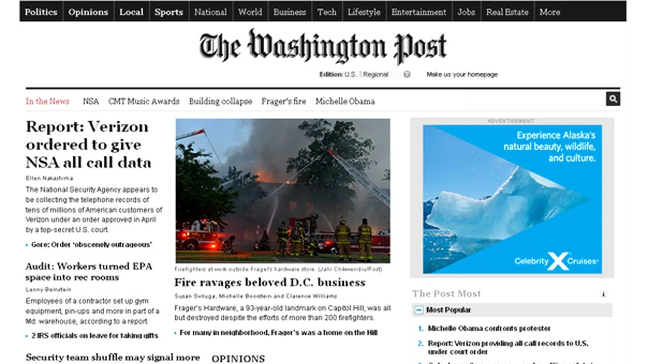 The Washington Post va oferi acces online gratuit la conţinutul a şase ziare locale din SUA