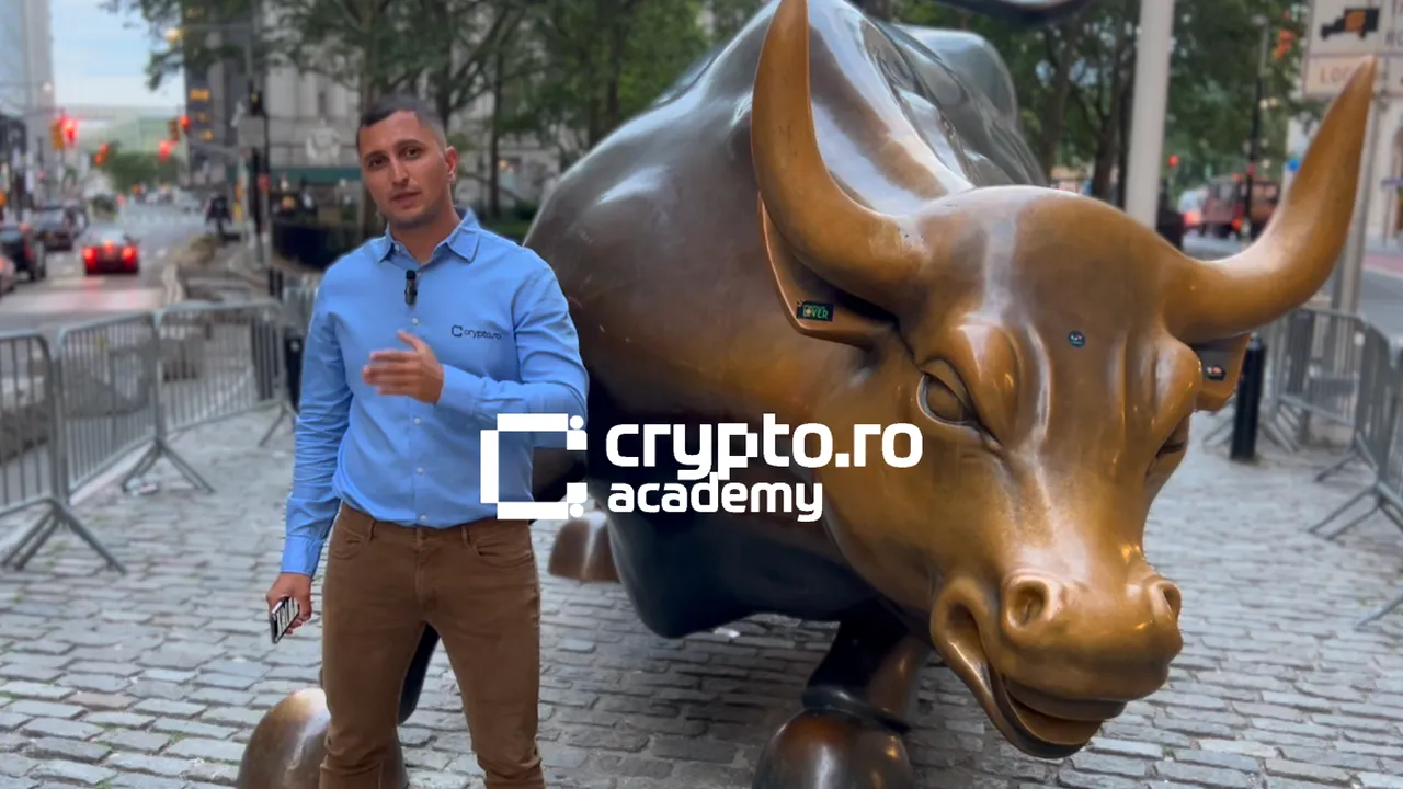 Românii de la crypto.ro au filmat pe Wall Street pentru Academia Crypto.ro