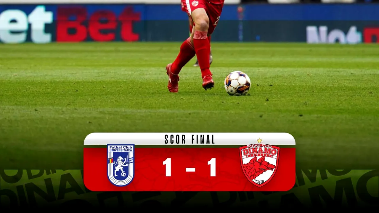 Ghinionul prelungirilor – Dinamo pierde şansa de ieşi din zona de baraj după un gol marcat cu umărul