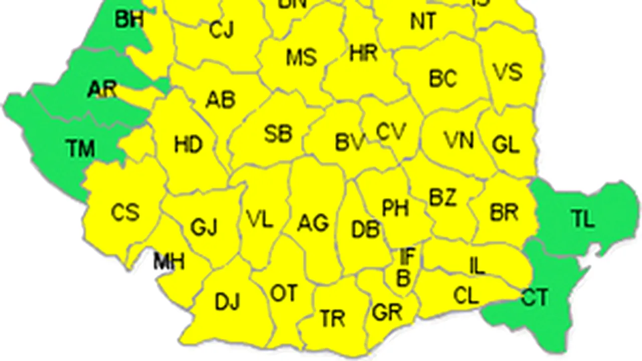 Romanian Meteorologists Widen Code Yellow Warning To Include Most Counties