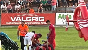 Incident grav la un meci de fotbal din Liga a III-a: un jucător a căzut inconştient