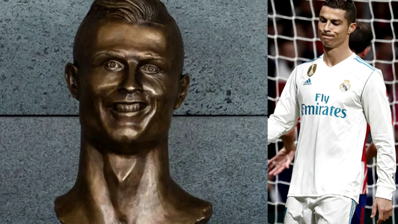 A doua oară e cu noroc | Cristiano Ronaldo este onorat cu un bust pe măsură, după încercarea eşuată de pe aeroportul din Madeira - FOTO