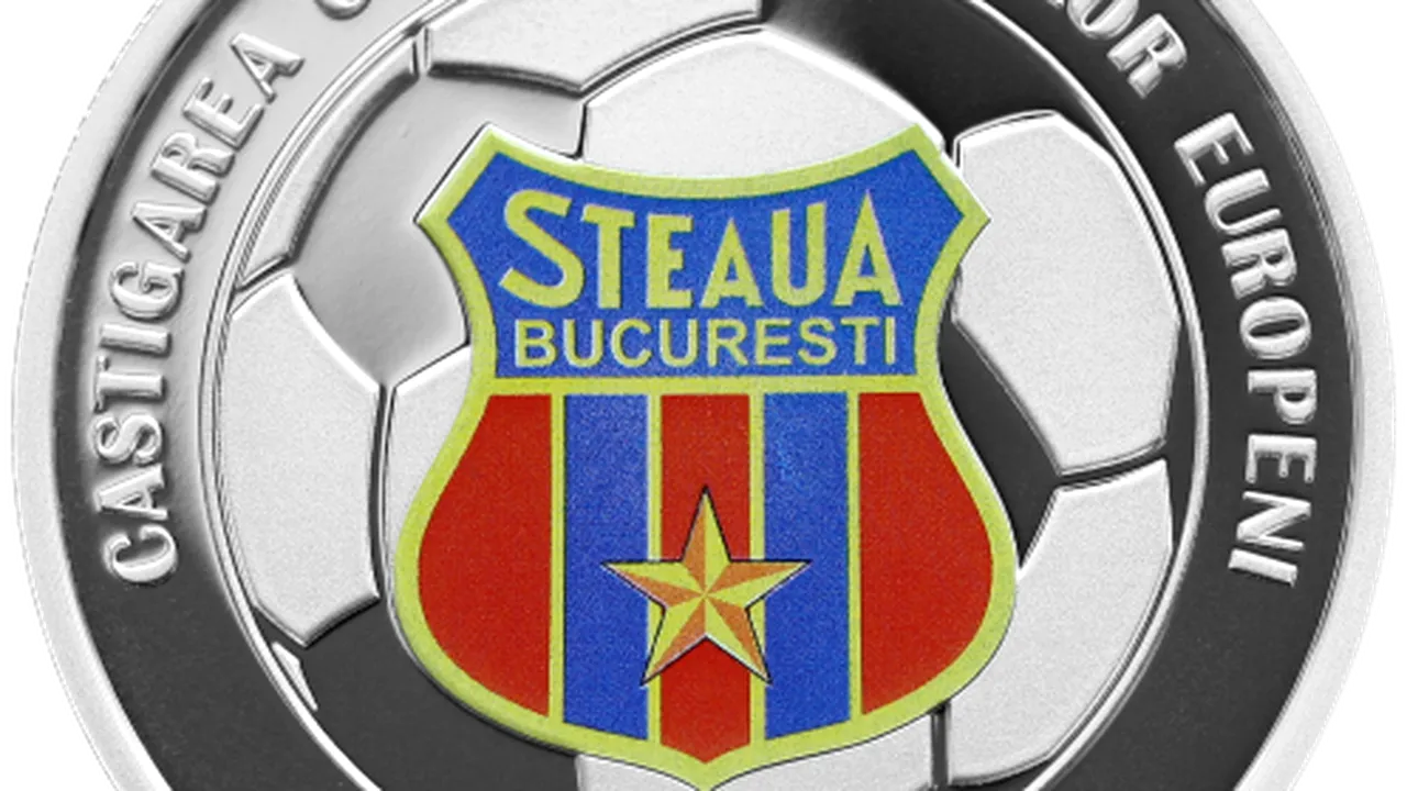 BNR lansează monede cu tema „Steaua București – 40 de ani de la câștigarea Cupei Campionilor Europeni”