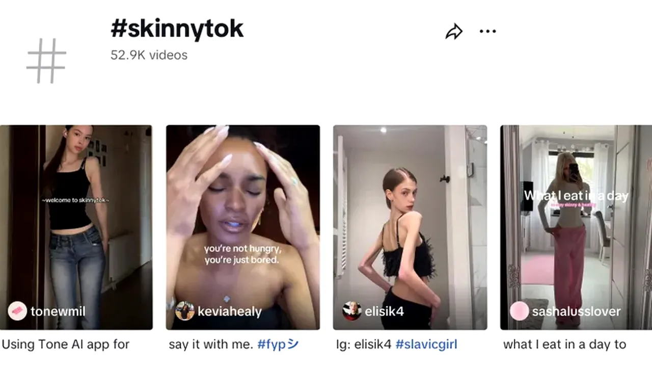 TikTok restricționează hashtag-ul viral „skinnytok”, la presiunile Comisiei Europene