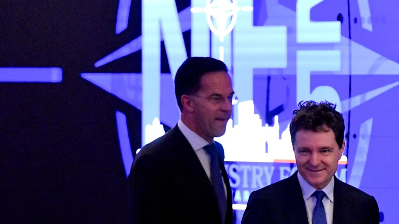 Nicușor Dan, întâlnire cu Mark Rutte la sediul Alianței Nord-Atlantice