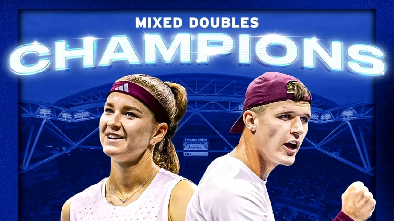 Muchova și Mensik, campioni la US Open în proba de dublu mixt, după un turneu cu perechi de gală