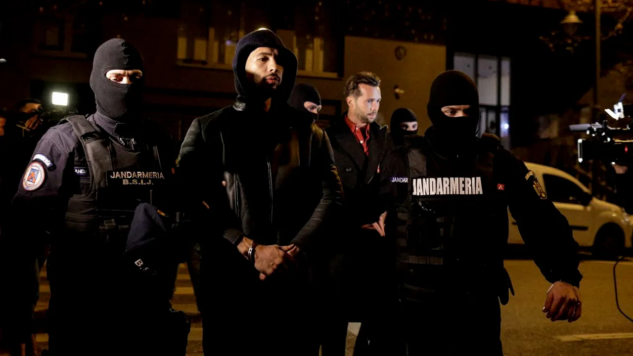 VIDEO Patru persoane, printre care Andrew Tate şi fratele său, reţinute pentru trafic de persoane şi viol