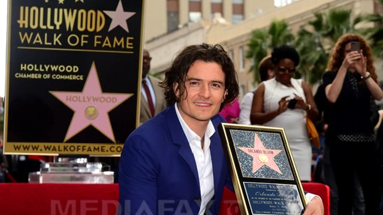 Orlando Bloom a primit o stea pe Walk of Fame din Los Angeles - FOTO