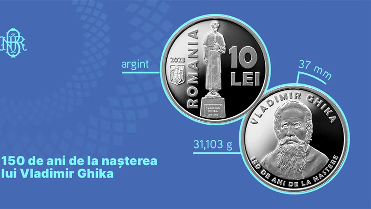 BNR lansează o monedă argint cu tema 150 de ani de la naşterea lui Vladimir Ghika