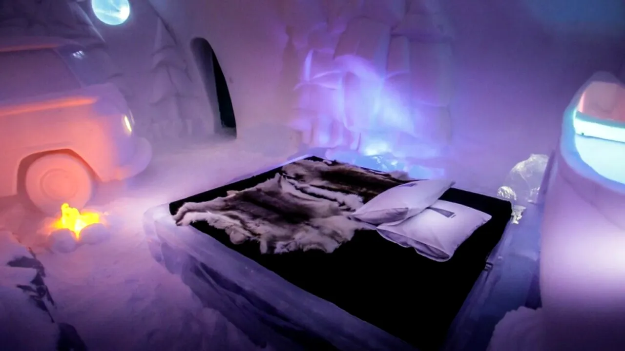 Ai dormi într-un pat din gheață? Unde sunt hotelurile de iarnă care se topesc în fiecare primăvară