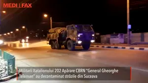 Militarii de la batalionul de intervenţie la dezastre au decontaminat stăzile din Suceava