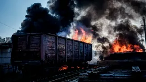 Tren militar rus deraiat după distrugerea căii ferate lângă Melitopol de către ucraineni