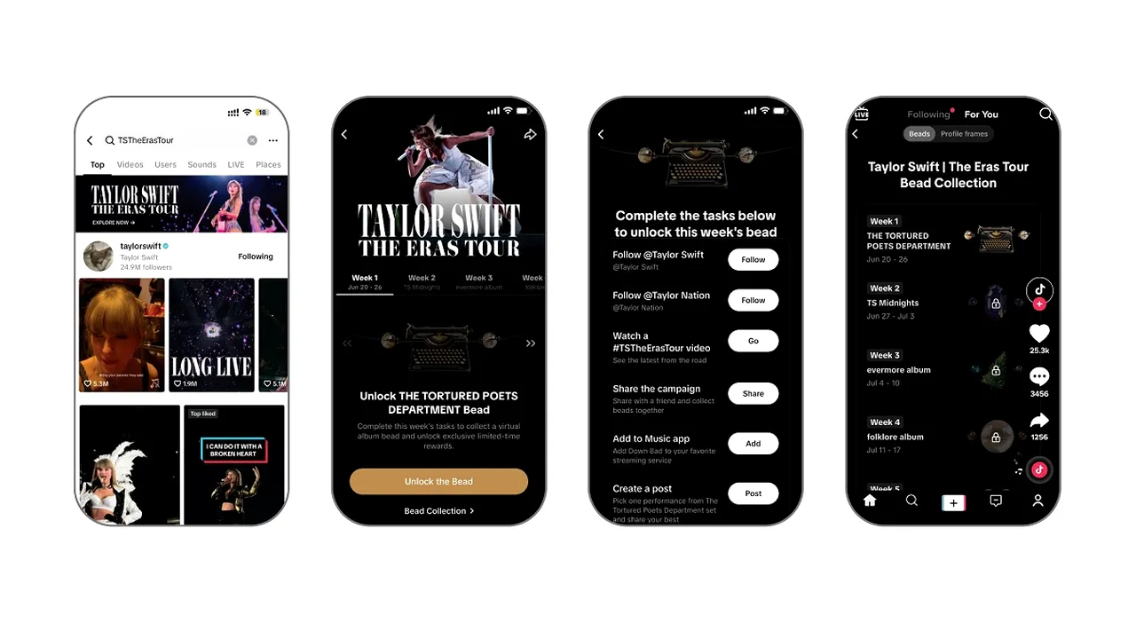 TikTok extinde experienţa Taylor Swift în aplicaţie pentru a sărbători turneul Taylor Swift 