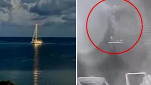 Ultimele 60 de secunde ale iahtului Bayesian înainte de scufundare. Filmare realizată de camera unei vile de pe coasta Palermo