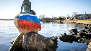 Act de vandalism. Celebra statuie 