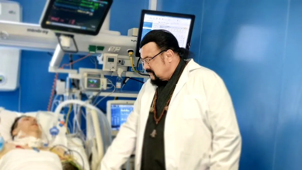 Actorul Steven Seagal le-a vizitat pe victimele atacului terorist de la Moscova