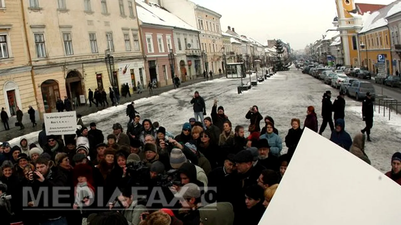 Proteste faţă de proiectul de la Roşia Montană şi exploatarea gazelor de şist, la Cluj