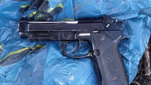 PISTOL găsit de drumarii din Timiş într-o parcare 