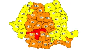 METEO Cod roşu de ploi abundente în Vâlcea şi în zona montană şi submontană din Gorj şi Argeş 